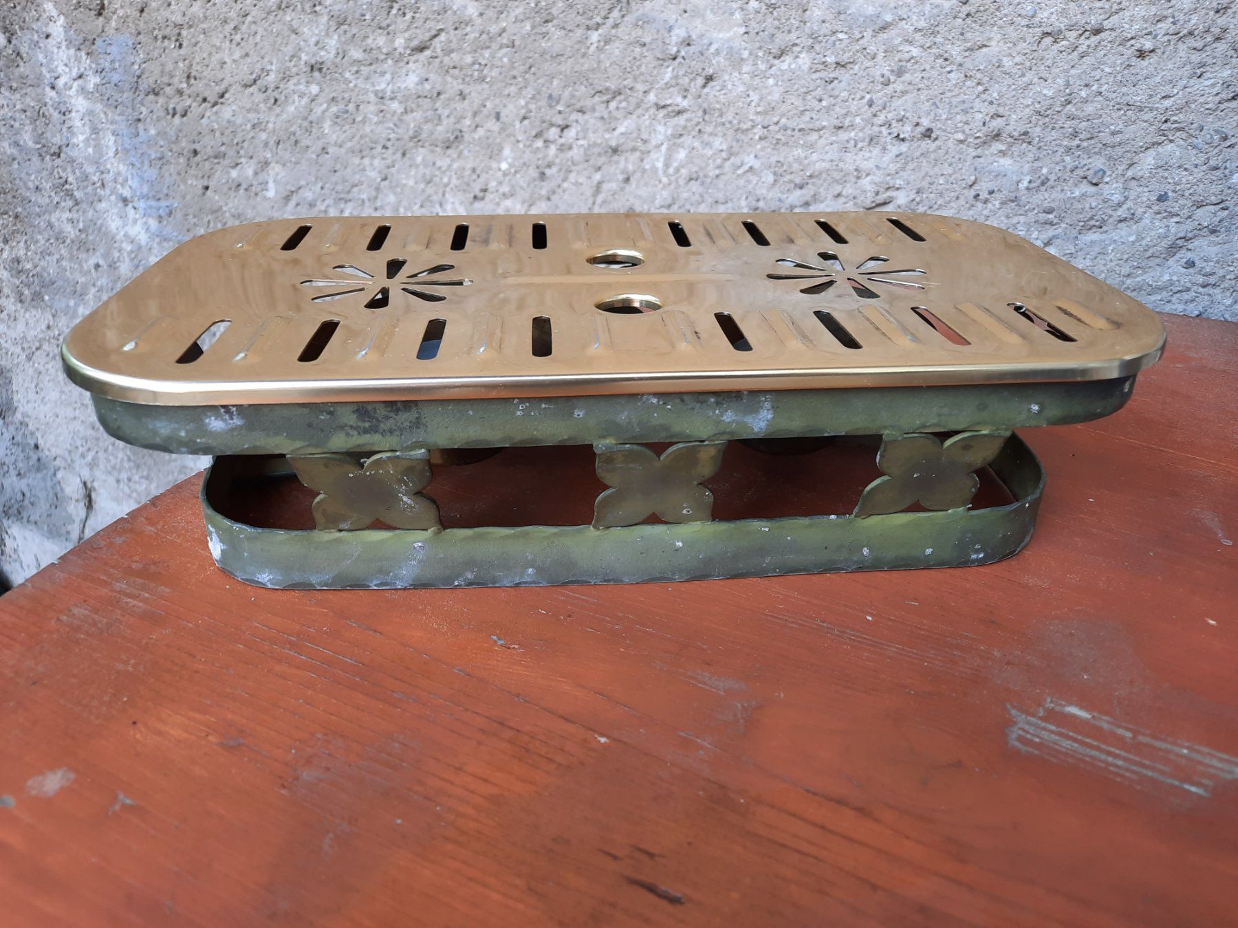 Chauffe-plat Ancien En Cuivre - Complet - Déco Rétro