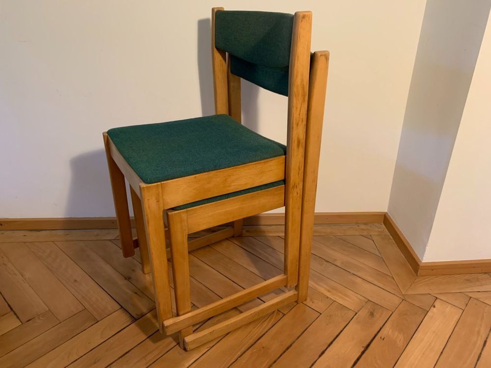 Sedie: 2x Midcentury Stapelstühle, Design C.-E. Ekström, Schweden – Usato da Bern venduto da Stanko16 2