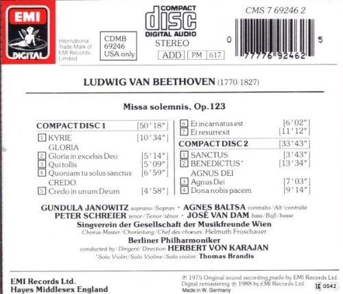 CD: CD  Missa Solemnis – Usato da Heimberg venduto da Rockenrol 1
