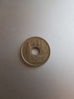 Spanische 25 Pesetas Lochmünze von 1997