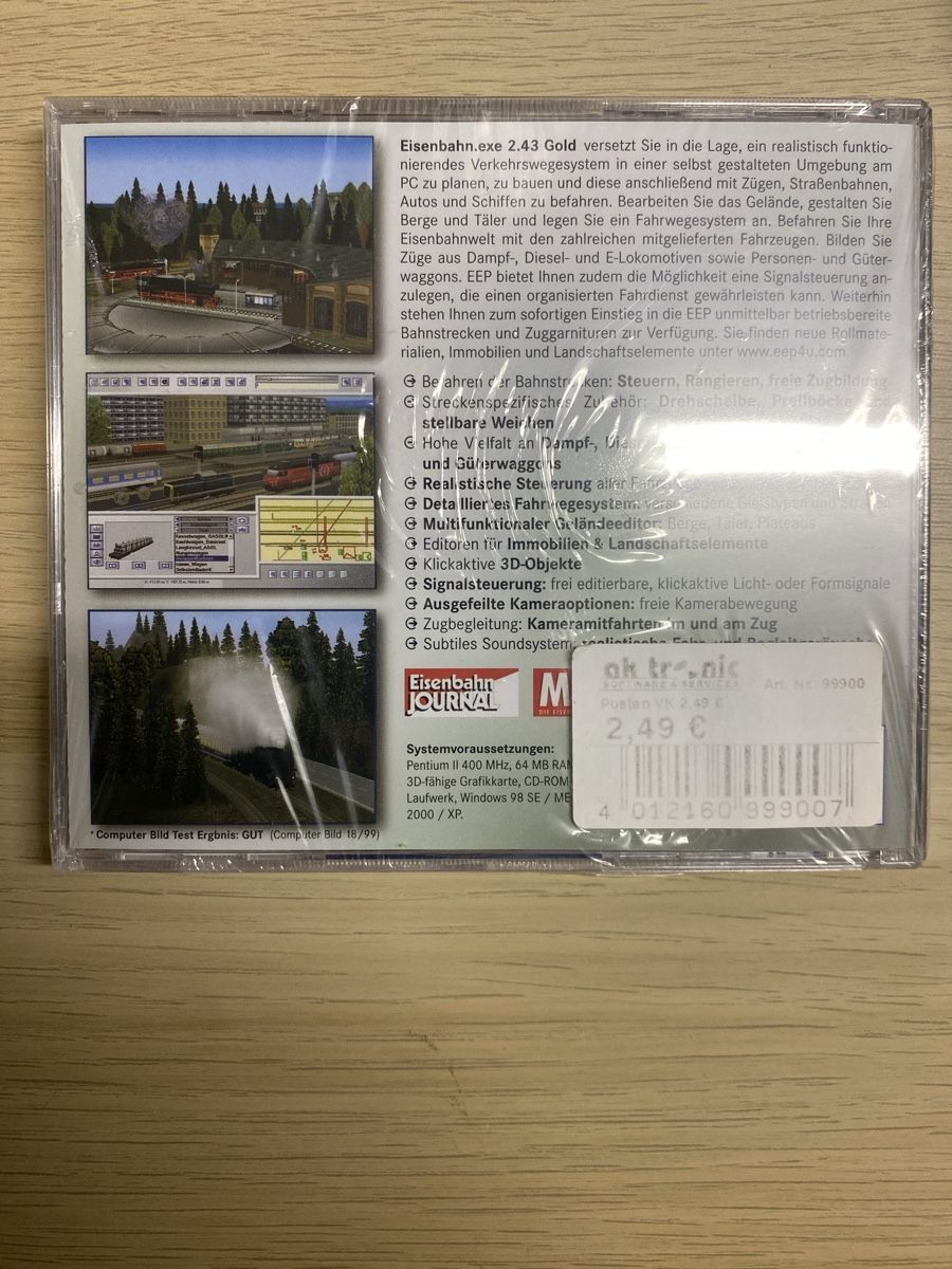 Giochi: Eisenbahn.exe 2.43 Gold Software neu – Nuovo e nell'imballaggio originale da Basel venduto da spider-loc 1
