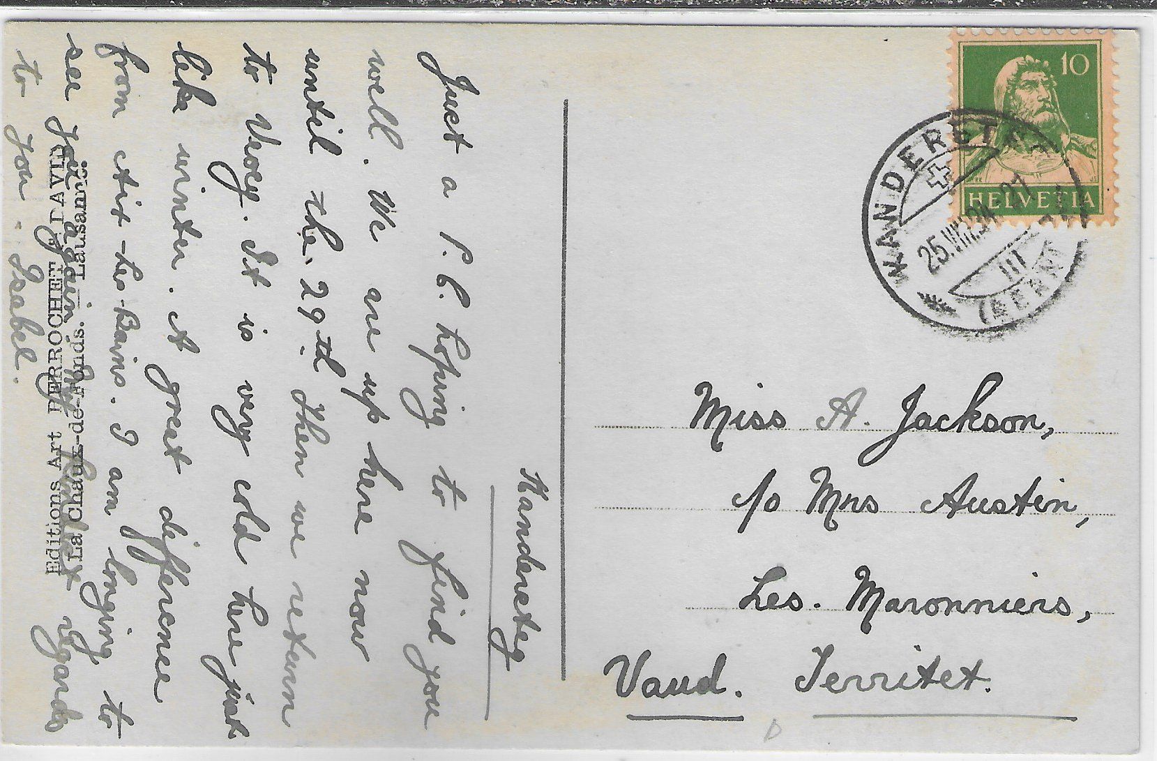 Cartes postales: Kandersteg mit Bahnhof – D'occasion à Ettingen par Kartenplanet 1