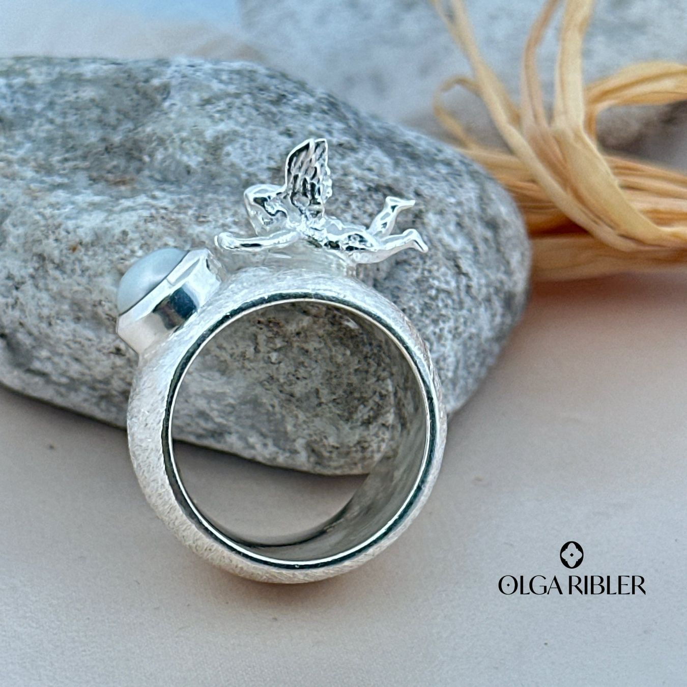 Olga Ribler Anelli: Engel Statement Ring mit Süsswasserperle – Gr 59 – Nuovo (secondo la descrizione) da Luzern venduto da Schmuckoutlet 8