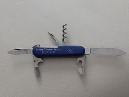 Taschenmesser Spartan Victorinox blau mit Werbeaufdruck gebr