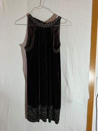 Dunkelbraunes Kleid in Samtoptik von Zara Gr. S