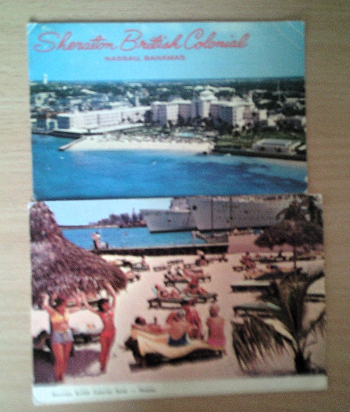 Cartoline postali: 2 alte Ansichtskarten Bahamas Nassau, Sheraton Hotel – Usato da Uffikon venduto da Semo2