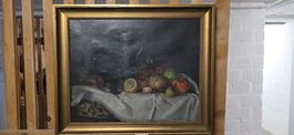 Ölgemälde Stillleben – Basilio Coletti (1919) im Goldrahmen