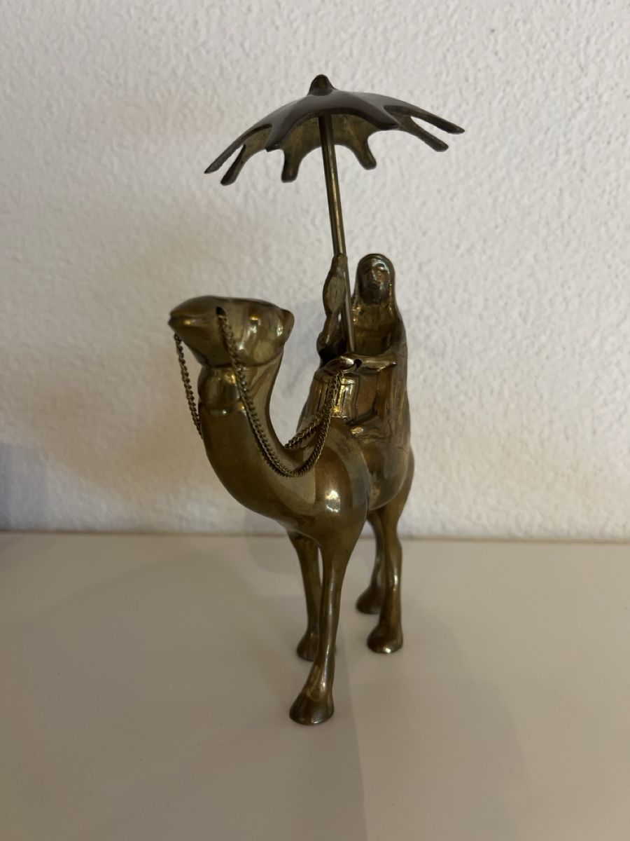 Statuette: Messingfigur Kamel mit Reiter – Usato da Birr venduto da lor-05 1