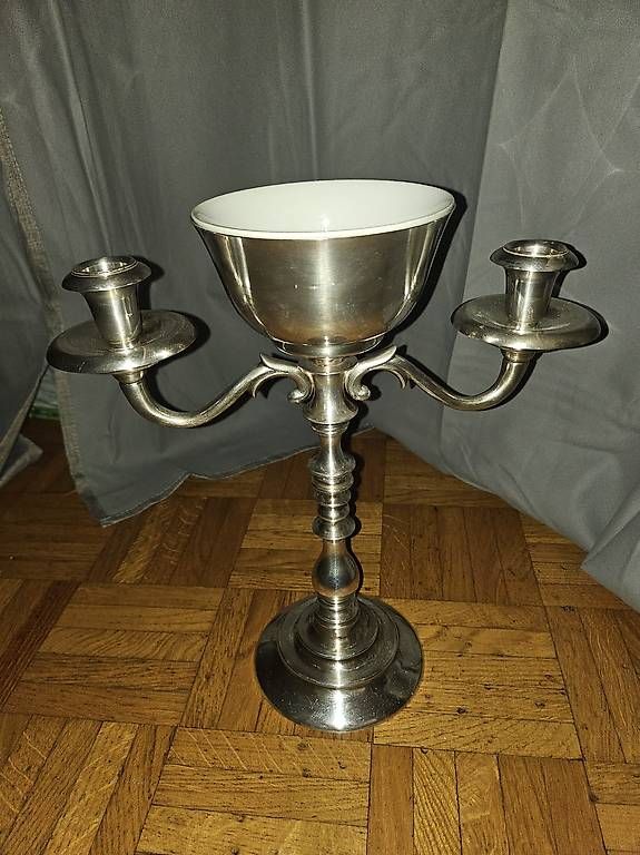 Kerzenständer: Chandelier, métal argenté. – Gebraucht aus Lausanne von djymbo 1