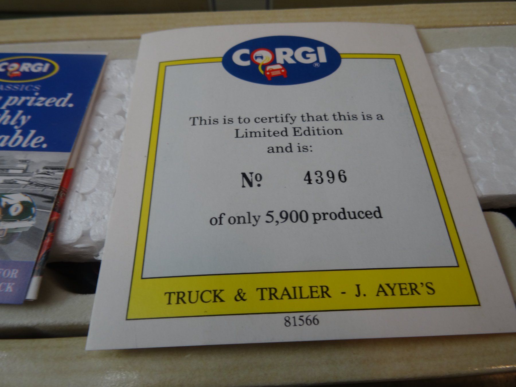 Corgi Toys Modellini d'auto: Corgi 11201 Truck & Trailer, J. Ayers, Limit. Edition – Usato da Olten venduto da pechsisa1 4