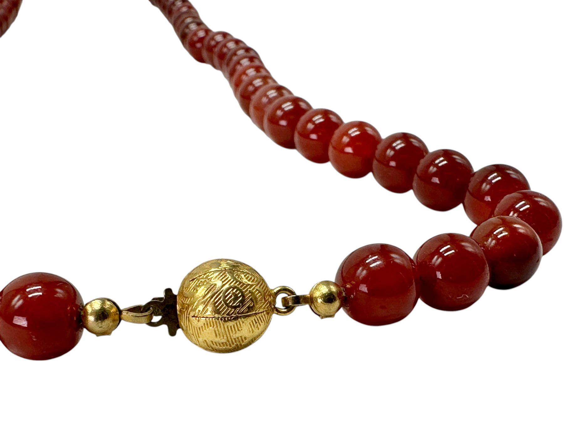 Ketten: Collier vintage en cornaline véritable, superbe éclat. 56 cm – Gebraucht aus Morges von DidisLuxeFinds 8