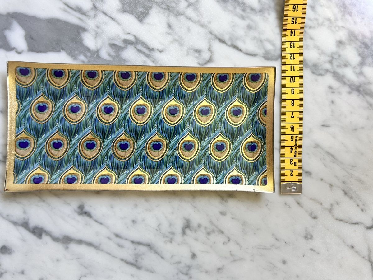 Piatti di portata: Peacock Feather Design Glass Tray – Nuovo (secondo la descrizione) da Biel/Bienne venduto da zit_v5yc 2