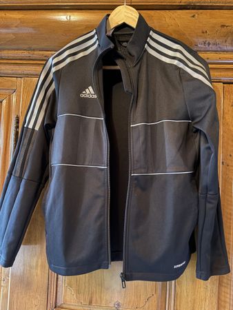 Schwarze Adidas Trainingsjacke, 152