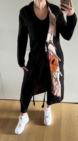 PDR phisique du role overcoat cardigan Strickjacke braun uni