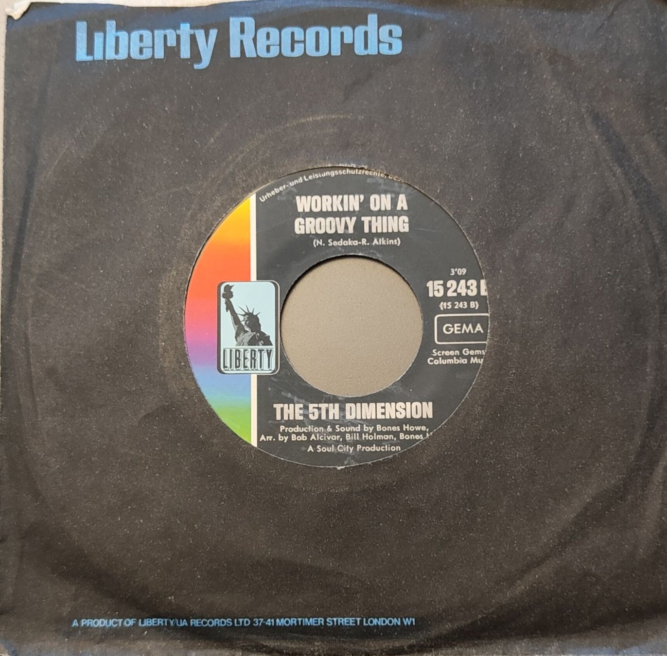 Dischi in vinile: Vinyl Single The 5th Dimension - Workin' On A Groovy Thing – Usato da Langenthal venduto da Modo39