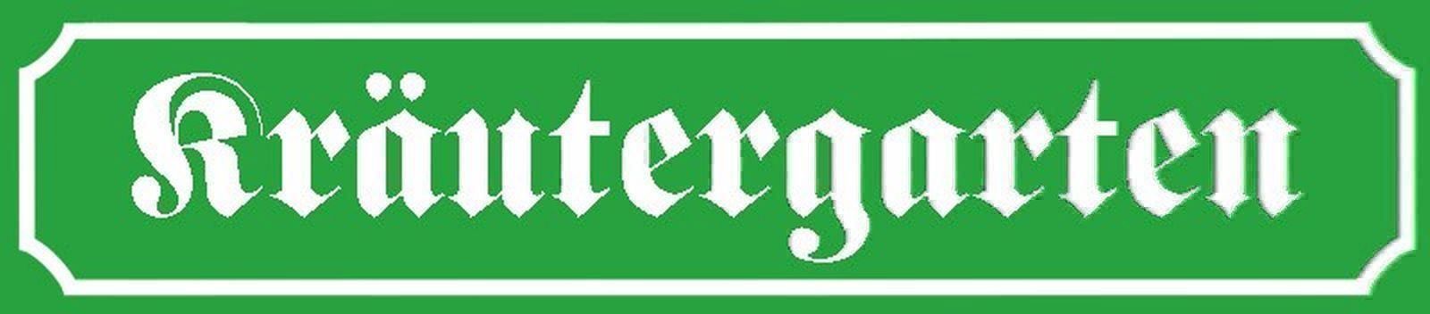Insegne: Blechschild-KRÄUTERGARTEN-grün - 46 X 10 CM – Nuovo e nell'imballaggio originale da Rupperswil venduto da big-one-sale