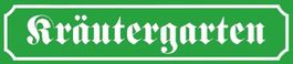 Blechschild-KRÄUTERGARTEN-grün - 46 X 10 CM