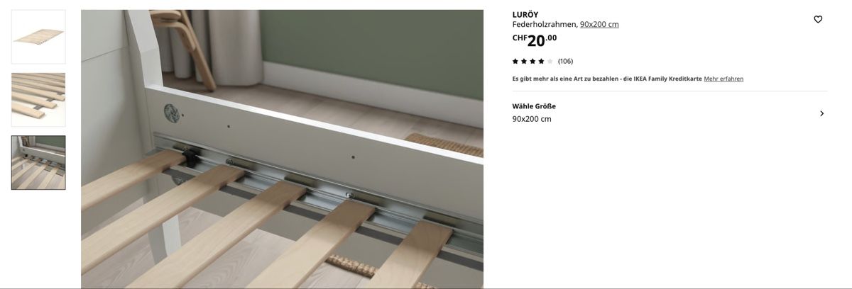 Ikea Reti a doghe: Federholzrahmen - Ikea LURÖY – Usato da Trimbach venduto da sheshe27 1