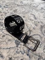Black Belt with Metal Eyelets - Add Edge to Your Look!