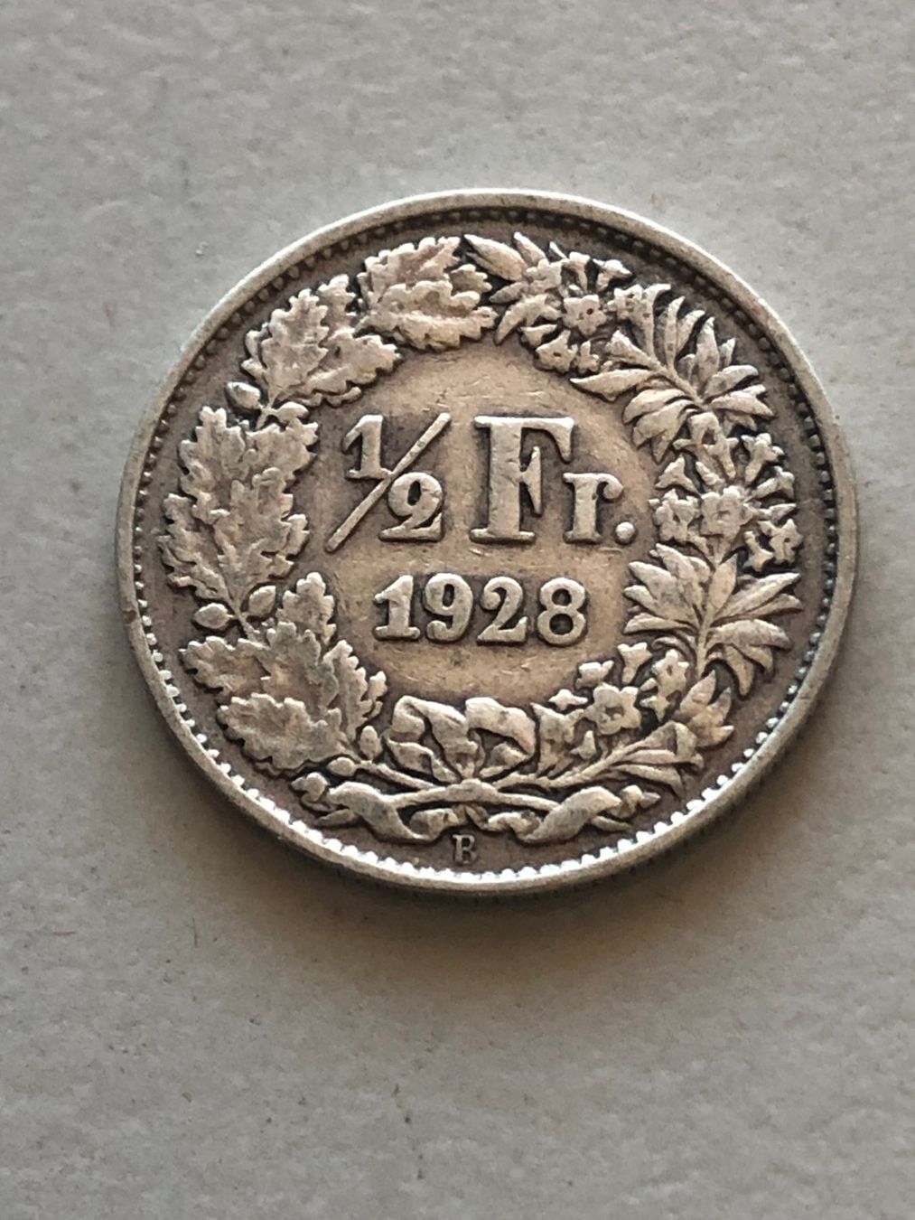 Alle Münzen: 50 Rp. 1928 – Gebraucht aus Schötz von Odpa