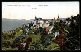 AK Walzenhausen, Dorf von Westen aus der Vogelschau