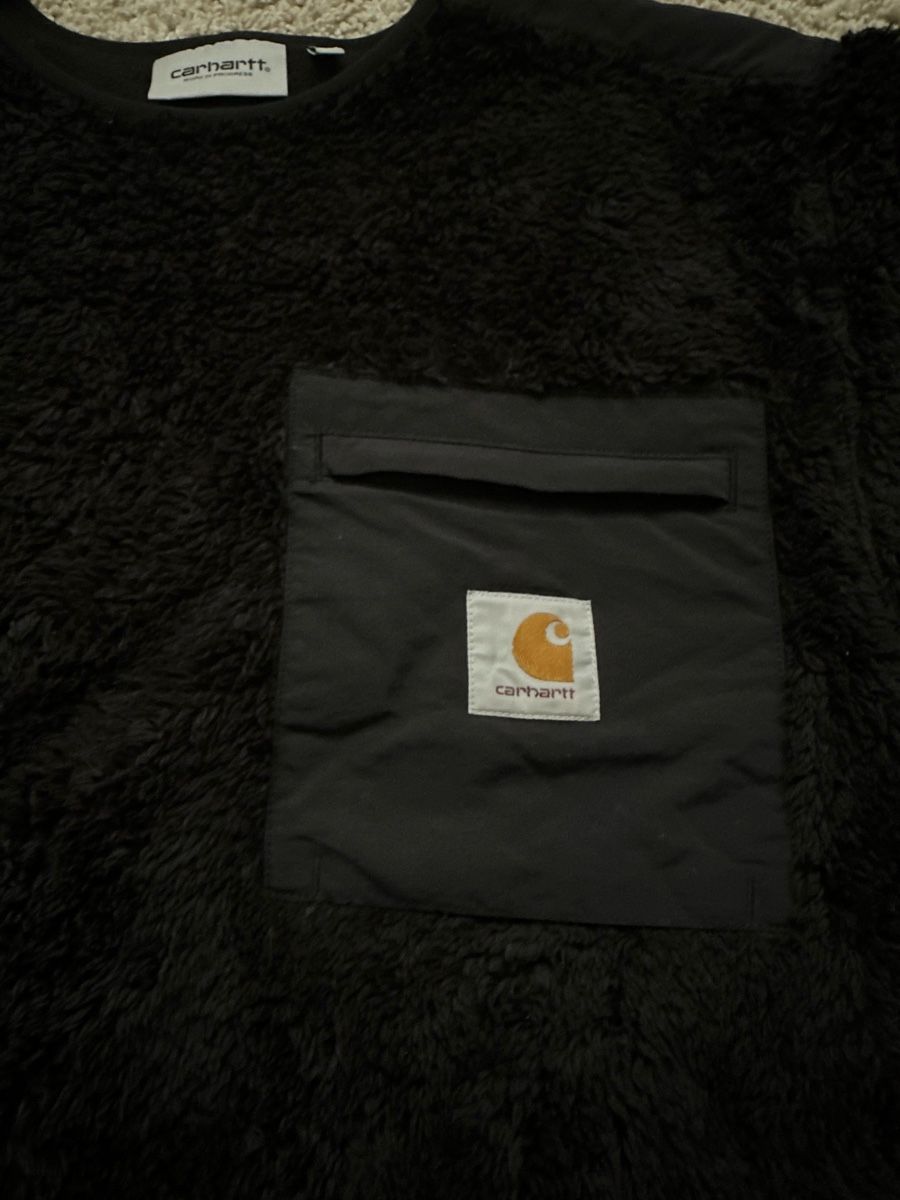 Maglioni & Felpe: Carhartt Teddy Fleece Pullover/Sweatshirt schwarz Gr. S – Usato da Basel venduto da Oloir 2
