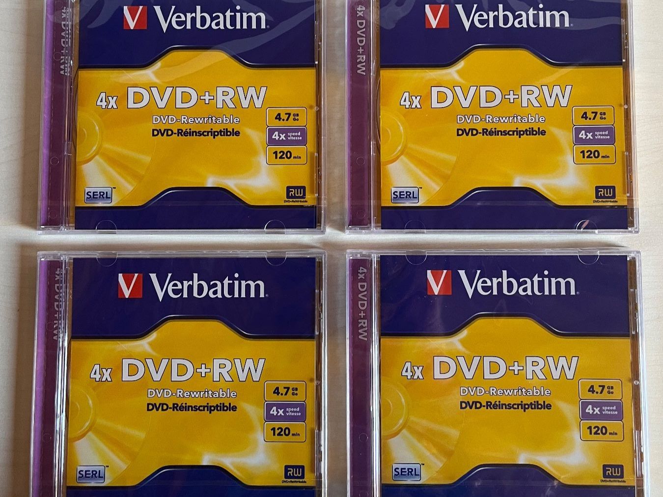 Tutti i DVDs: Verbatim DVD + RW – Nuovo e nell'imballaggio originale da Bern venduto da Twin-Peaks