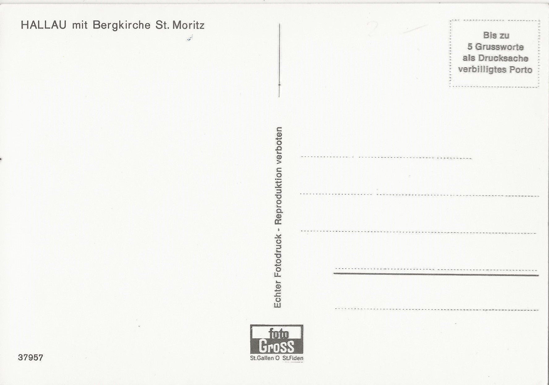 Cartoline postali: Hallau, Bergkirche St. Moritz – Usato da Frauenfeld venduto da Merk52 1