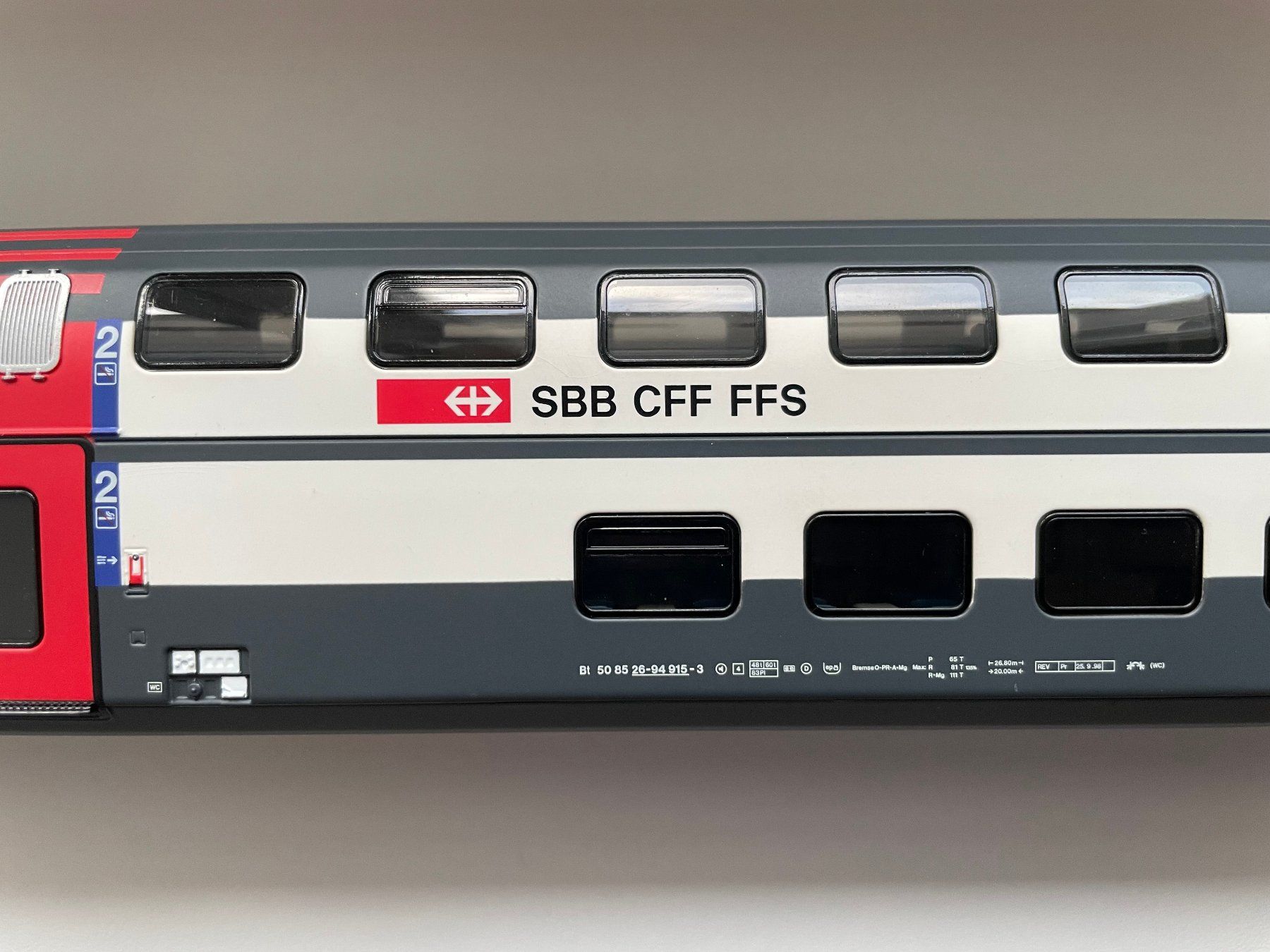 Roco Modellini di ferrovie: Roco 45464: SBB IC 2000, Dosto Bt 915 – Usato da Spiez venduto da bap75 5