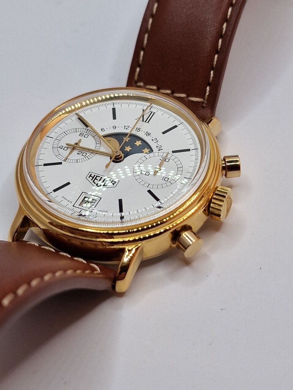 Tag Heuer Uhren: Heuer Chronograph Mondphase - Handaufzug – Gebraucht aus Wildberg von Reunionevents 9