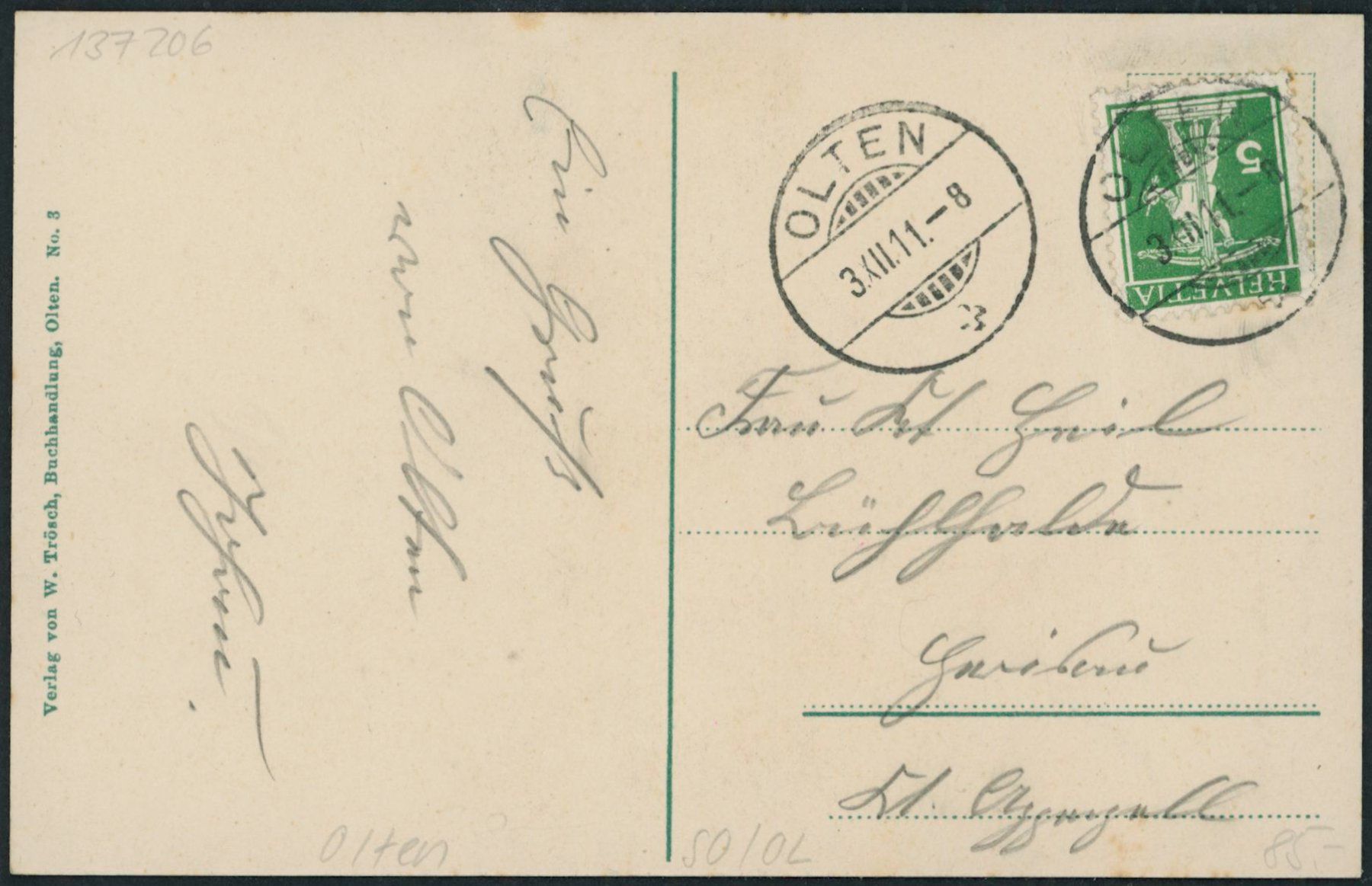 Cartoline postali: SO Olten – Usato da Schindellegi venduto da stationary 1