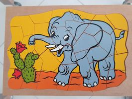 Holz Puzzle für die Kleinen - Dumbo - Vintage
