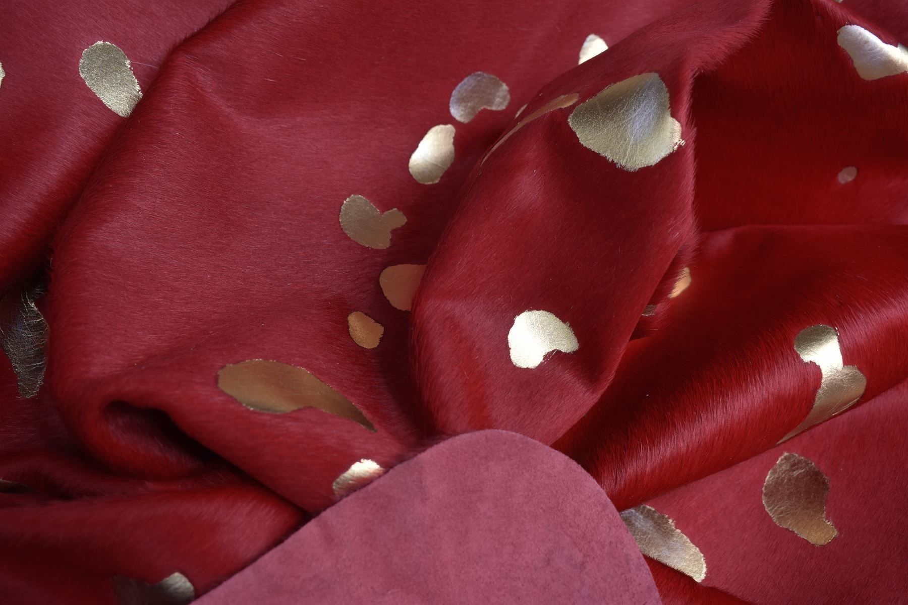Tappeti: echtes Kuhfell Teppich  Red/Gold – Nuovo e nell'imballaggio originale da Arbedo venduto da patagonialeatherrugs 3