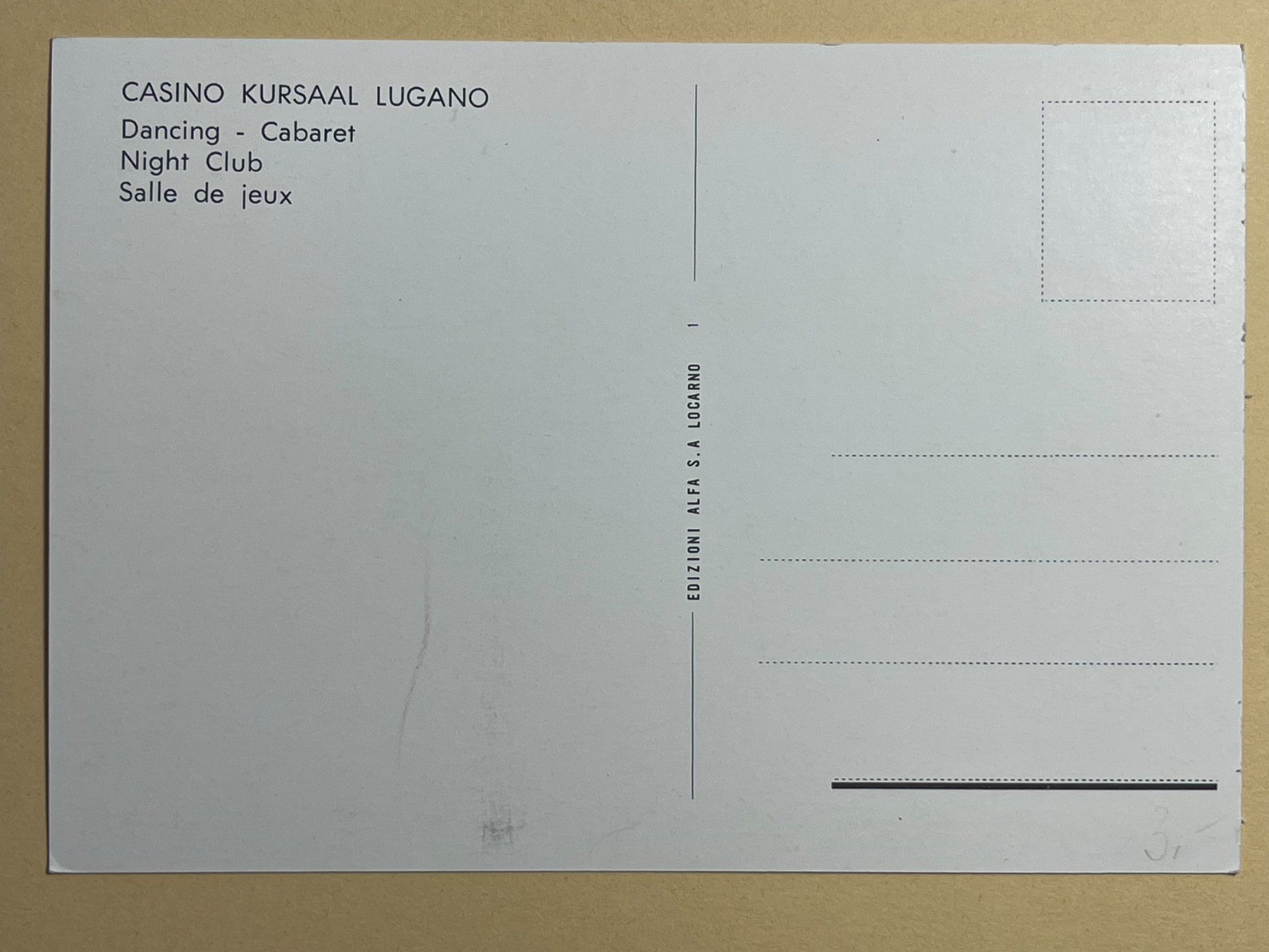 Cartoline postali: Casino Kursaal Lugano – Usato da Steg VS venduto da danwer74 1