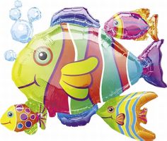 Folienballon tropische Fische