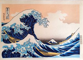 HOKUSAI-"La Grande Vague"-gravure sur bois-Japon-promotion!