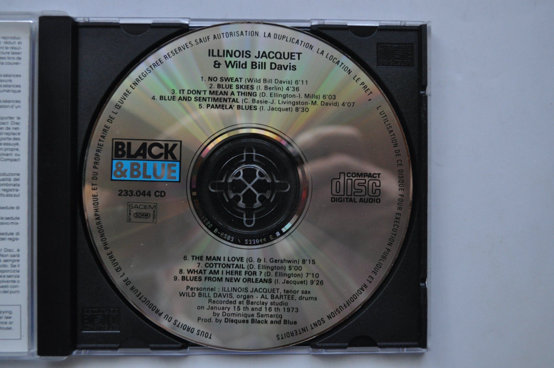 CD: Illinois Jacquet & Wild Bill Davis – Usato da Marin-Epagnier venduto da Vinil68 2