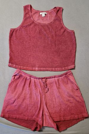 Damen Pyjama Set, Grösse XL/L Rot, Bonprix, Baumwolle