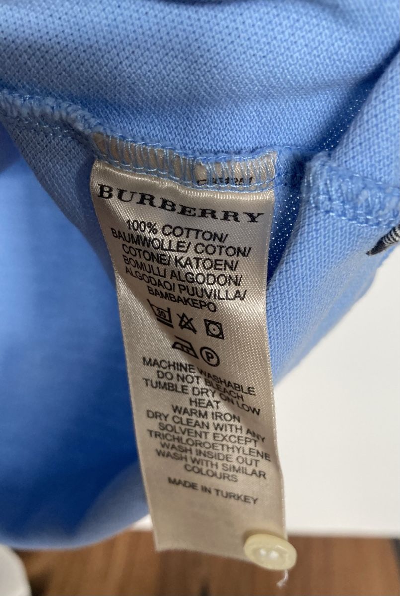 Burberry Magliette Polo: Burberry Polohemd Hellblau / L – Usato da Oberhofen Thun'see venduto da lilaoelum 6