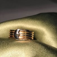 18k Gold Ring (Weiß/Rosa & Gelbgold) 5 g