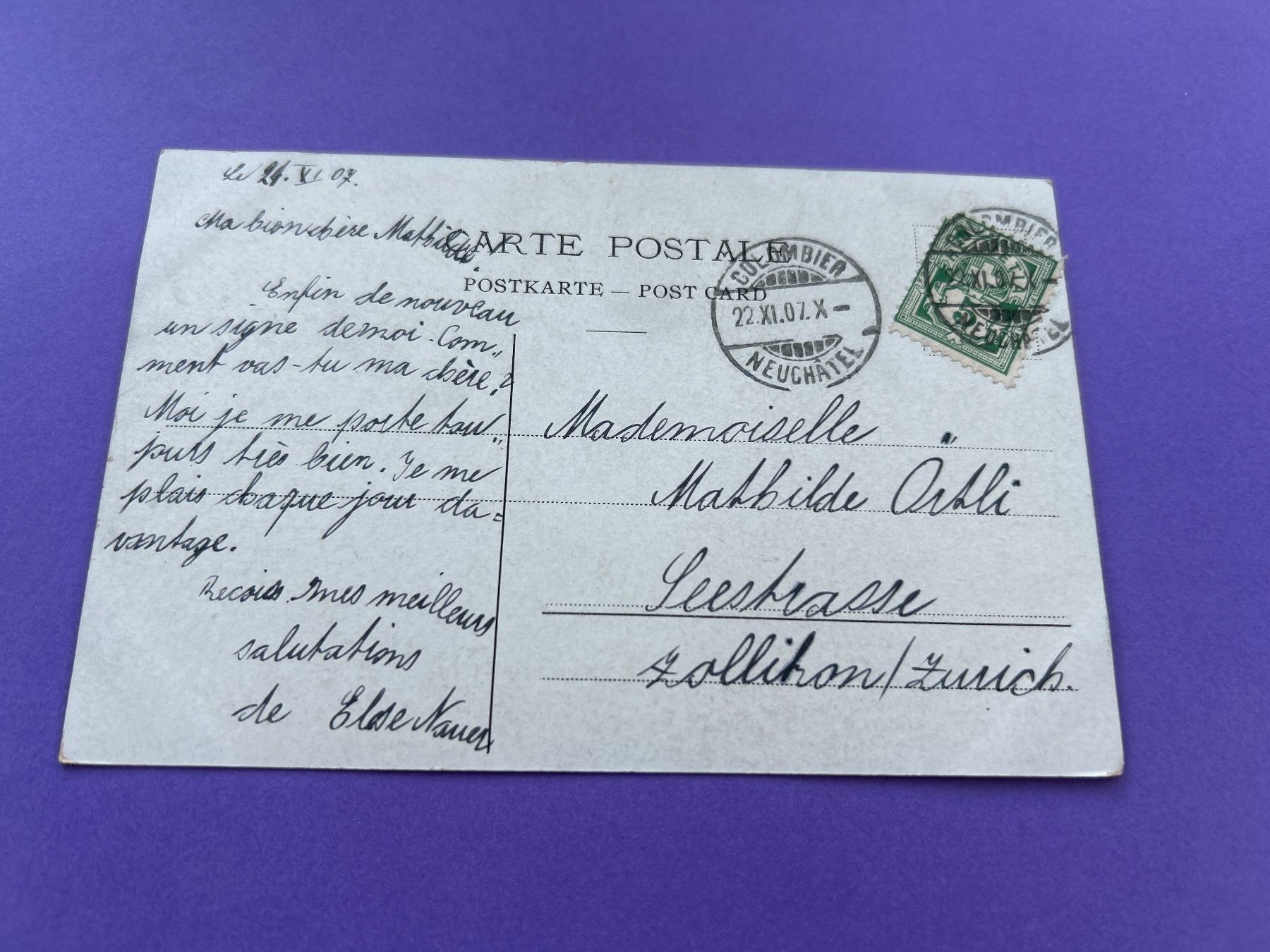 Cartoline postali: Schloss Colombier 1907 alt Ak – Usato da Hefenhofen venduto da Bierinder 1