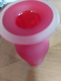 Murano Vasen & Gefässe: Murano Glas Vase, dunkelrot, mit Marke – Gebraucht aus Hergiswil NW von maiette-23.N 4