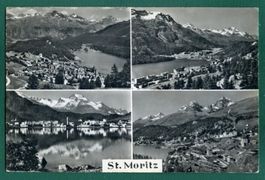 St. Moritz, 4 Ansichten, 1959, gelaufen