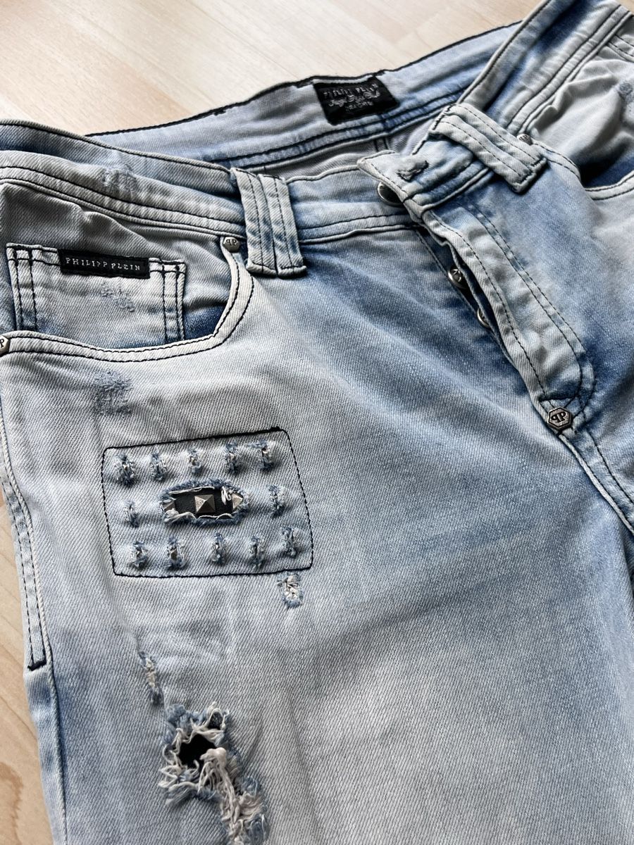 Jeans: Philippe Plein Jeans, hellblau – Usato da Winterthur venduto da ChicMarkt 4