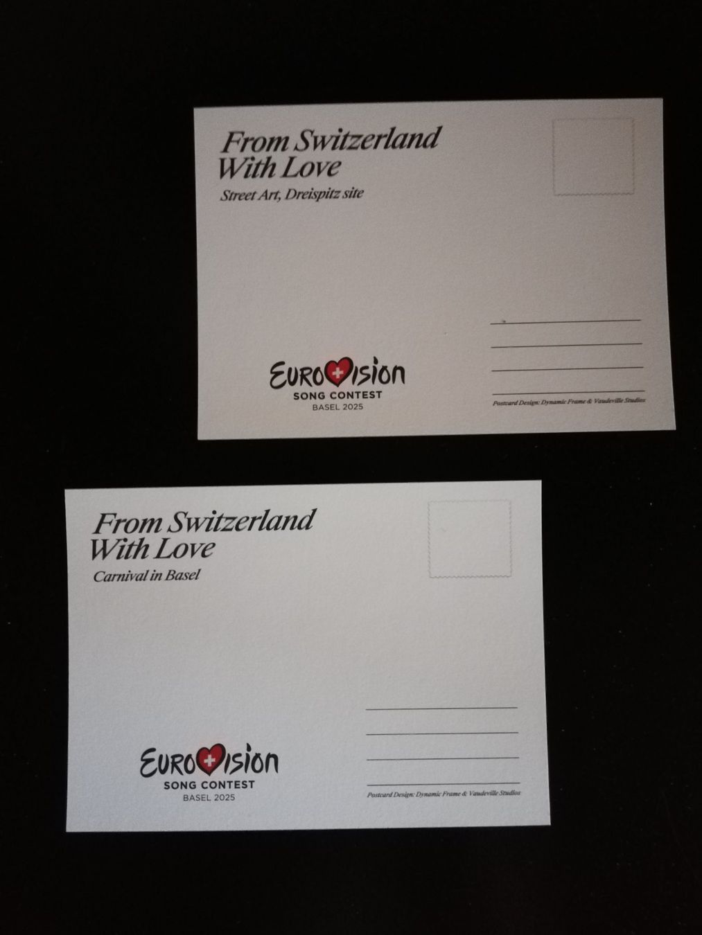 Cartoline postali: Basel Postkarten Eurovision Song Contest 2025 – Nuovo e nell'imballaggio originale da Zürich venduto da 25.1212_4.14 1