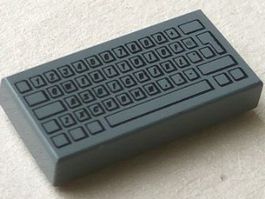 Lego Fliese mit Tastatur (3069pb0030) dunkelgrau