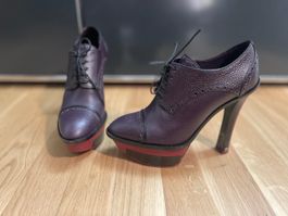 Gr. 38: Louis Vuitton Derby Plateau-Stiefeletten