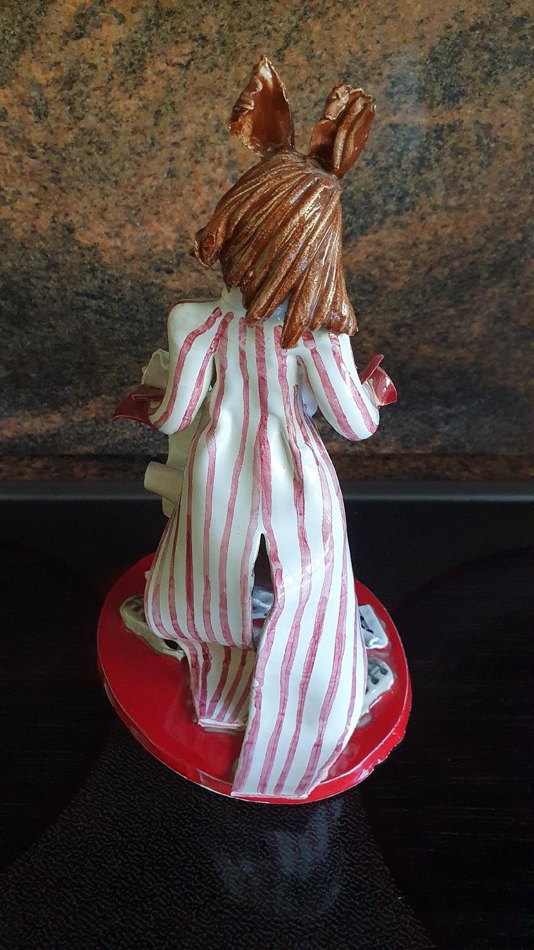 Statuette: Keramik Clown Figur, Orchester Dirigent – Usato da Meilen venduto da DodoSchubi 1