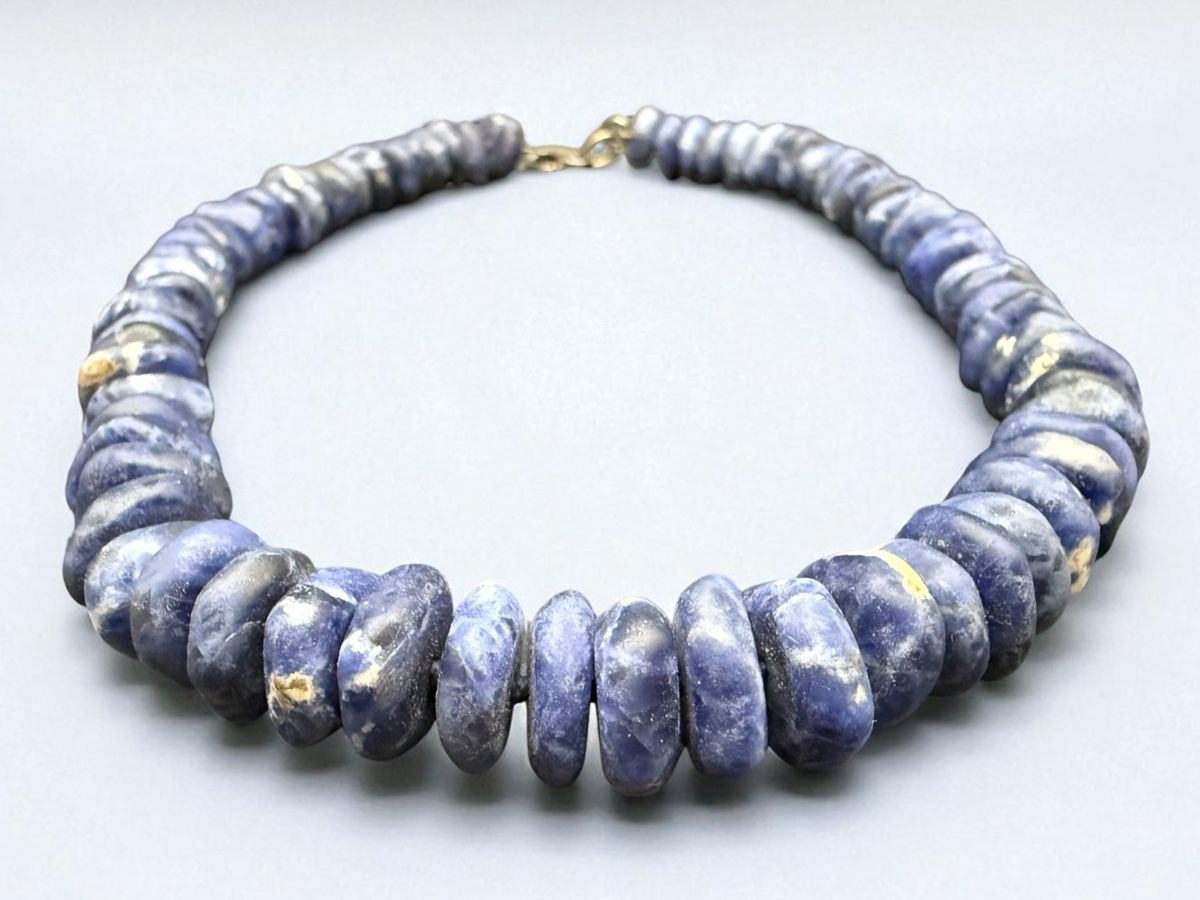 Catenine: Blaue Sodalit-Halskette, Vintage – Usato da Lamone venduto da LaCantinaMagica 1