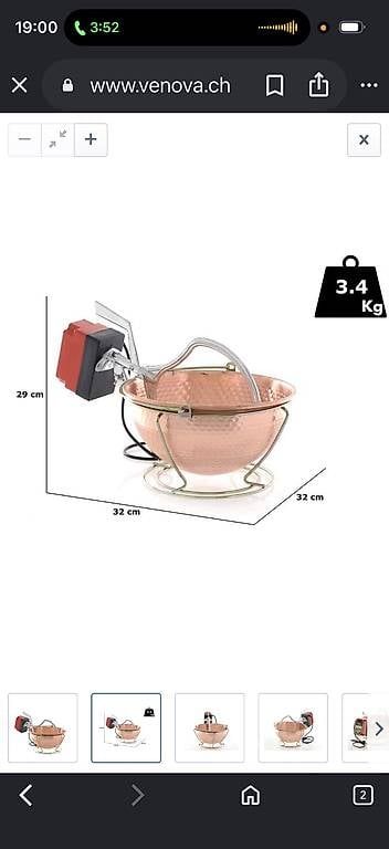 Elettrodomestici da cucina: Küchenmaschine La Cuoca Automatica Kupfer gebraucht – Usato da Bern venduto da Ninitto
